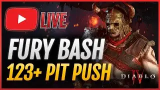 🔴123+ PIT / No Elixir - FURY BASH Barbarian Build | Diablo 4 Season 4