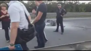 Первые кадры с места смертельной аварии с участием известной во Владивостоке девушки-байкера (18+)