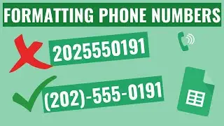 CUSTOM FORMATTING OF PHONE NUMBERS IN GOOGLE SHEETS