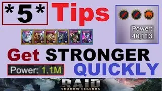 *5* Tips to get ~STRONGER QUICKLY~ in Raid Shadow Legends