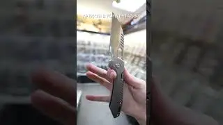 Складной нож Vosteed RSKAOS Wharncliffe satin сталь M390, рукоять Gray Titanium