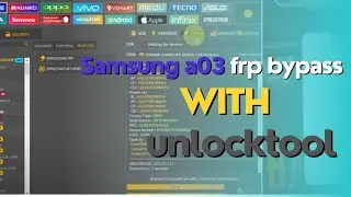 (Samsung A03 Frp Bypass Unlock Tool (A035f