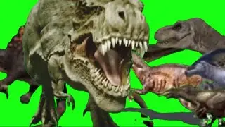 Green screen dinosaur stampede | Animal stampede 