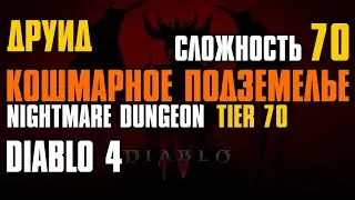Кошмарное подземелье (Уровень 70) | Уровень мира 4 | Друид | Diablo IV | Nightmare Dungeon Tier 70