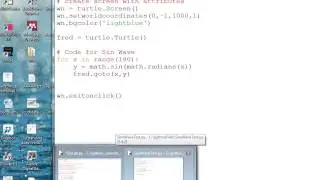 Sine Wave Python turtle graphics
