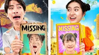 Poor Dad Vs Rich Mom Missing Daughter! Baby Doll... Where Are You ?