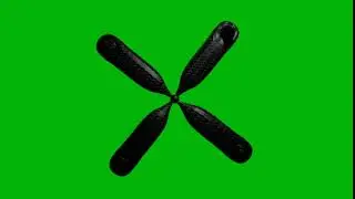 Black fan green screen video effect.