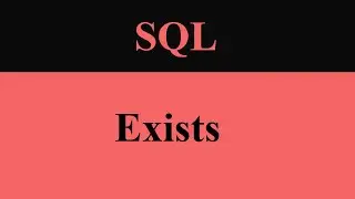 exists in sql | #sqlstarters
