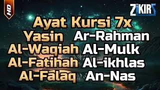 Ayat Kursi 7x,Surah Yasin,Ar Rahman,Al Waqiah,Al Mulk,Al Fatihah,Ikhlas,Falaq,An Nas