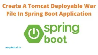 How to create a  war file in spring boot application