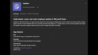 Teams Updates app to collect structured information