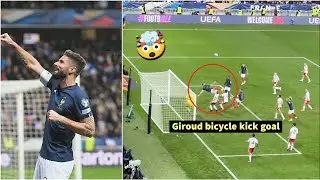 🤯37 y/o Giroud spectacular bicycle kick goal vs Gibraltar to make it 14-0