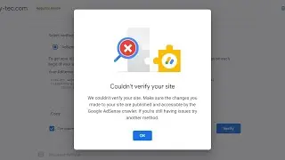 How to Fix 'Couldn't Verify Your Site' Error During Google AdSense Application