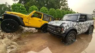Mini Jeep Wrangler and Ford Bronco Off-roading | Diecast Scale Model | #ranvitminiatures #jeep