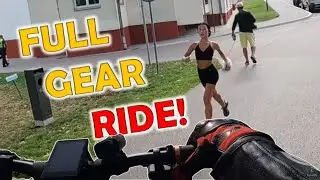 Unexpected Fan Encounter! 🏍️👤 Riding in Full Race Suit & Reactions⚡️Teverun Blade GT+