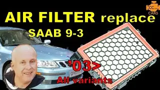SAAB 9-3 Air Filter Replacement | How to Clean MAF Sensor