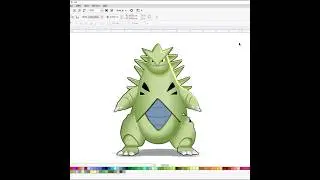 Creating Tyranitar in CorelDRAW (How I Make These)