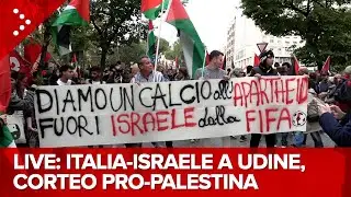 LIVE Italia-Israele a Udine, corteo pro Palestina in città a poche ore dalla partita: diretta video