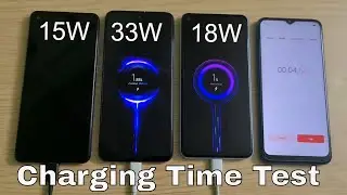 Samsung Galaxy A21s vs Poco M2 Pro vs Redmi Note 9 Battery Charging Time Test