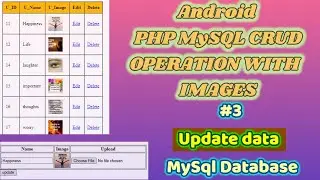 Android Studio | #3 | Update data with image in MySQL database