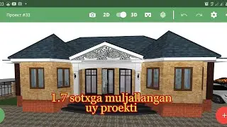 N= 26 uy proekti  1.7sotixga muljallangan uy chizmasi