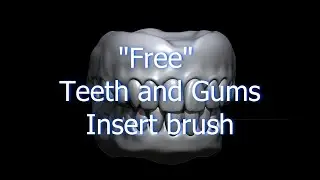 zbrush is easy. Free teeth and Gums brush