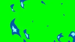 Animated Blue Flame Green Screen #27 with Sound