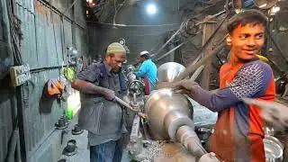 The art of Bangladeshi artisans! The wonderful process of making aluminum utensils |