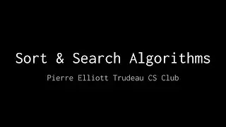 Python CP Lesson 4: Sort & Search Algorithms