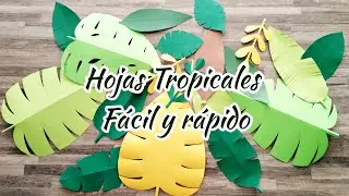 Como hacer hojas tropicales fácil, a mano y sin moldes