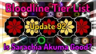 [NEW] Shindo Life All Bloodlines Tier List Updated Version | Is The Bloodline Sarachia Akuma Good?