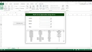 Multi-Level Dependent Dynamic Drop-down Lists in Excel VBA Userform