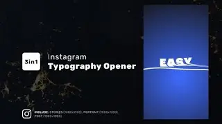 Instagram Typography Opener | After Effects Template