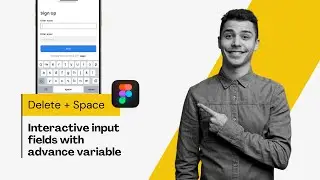 Figma Interactive Input Fields - Variables | Numeric & Uppercase Keyboard Tutorial  (Lang: English)