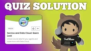 Service and Data Cloud | Salesforce Trailhead | Quiz Solution