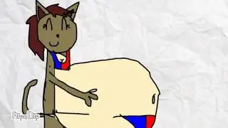 cat girl belly inflation