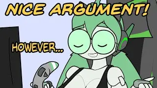 Gamer Robot Girl Streamer DESTROYS commentor's argument