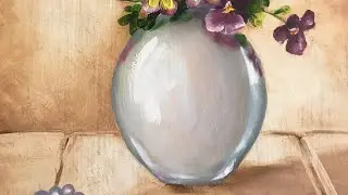Oil painting white vase Как написать керамическую белую вазу