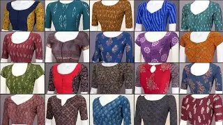 😍👌 Beautiful Cotton Printed Blouse Designs| Office Wear Ajrak Printed Blouse Front Neck Designs ❤️|