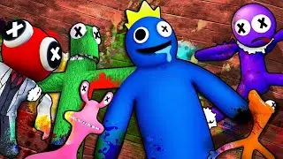 Barry in obby vs orange in Rainbow friends race Roblox world.#roblox