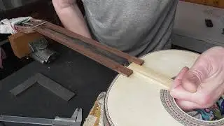 Выстрагивание грифа вчистую под накладку(видео №1012).