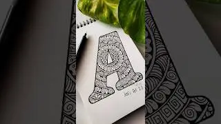 Alphabet A mandala art 🍎✨✨ 