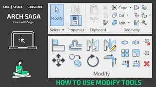 What are Modify Tools and how to use it | Revit Tutorial in English | Tutorial #6