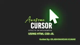 AWESOME CURSOER EFFECT ON MOUSE MOVE.