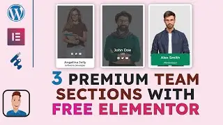 How To Use Elementor - Team Section Design - Elementor Web Design Inspiration - Elementor WordPress