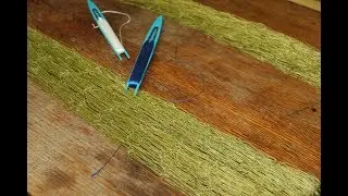 How to grow, sew, tie a fishing net horizontally.