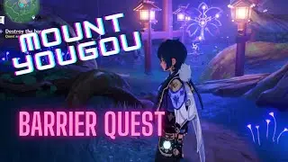 Genshin Impact: Inazuma - The Find the Barrier Puzzle Quest Solutions under Mount Yougou