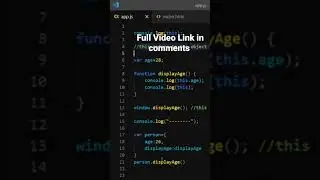 "this" in JavaScript explained with examples #this #javascript #shorts  #js #interview