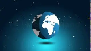 2d earth rotation animation