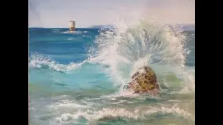 Волна на море нарисовать очень лёгкий способ.
